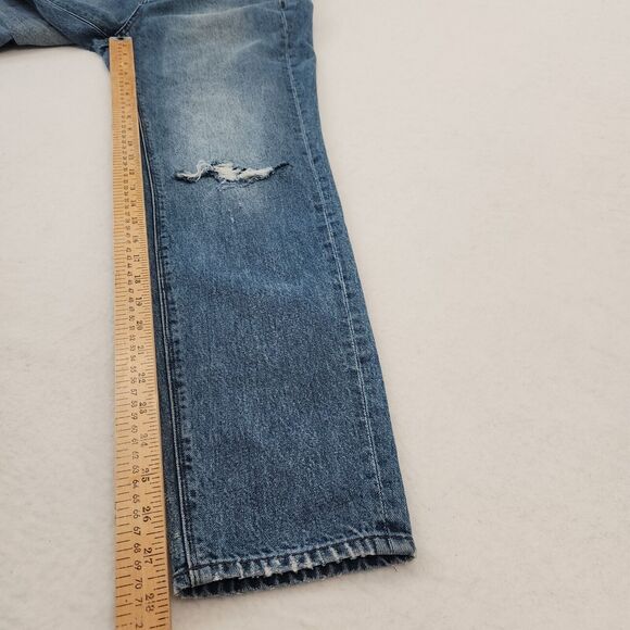 Madewell BoyJean Slim Jeans Womens 26 Mid Rise Distressed Blue Denim NWT - Picture 5 of 8